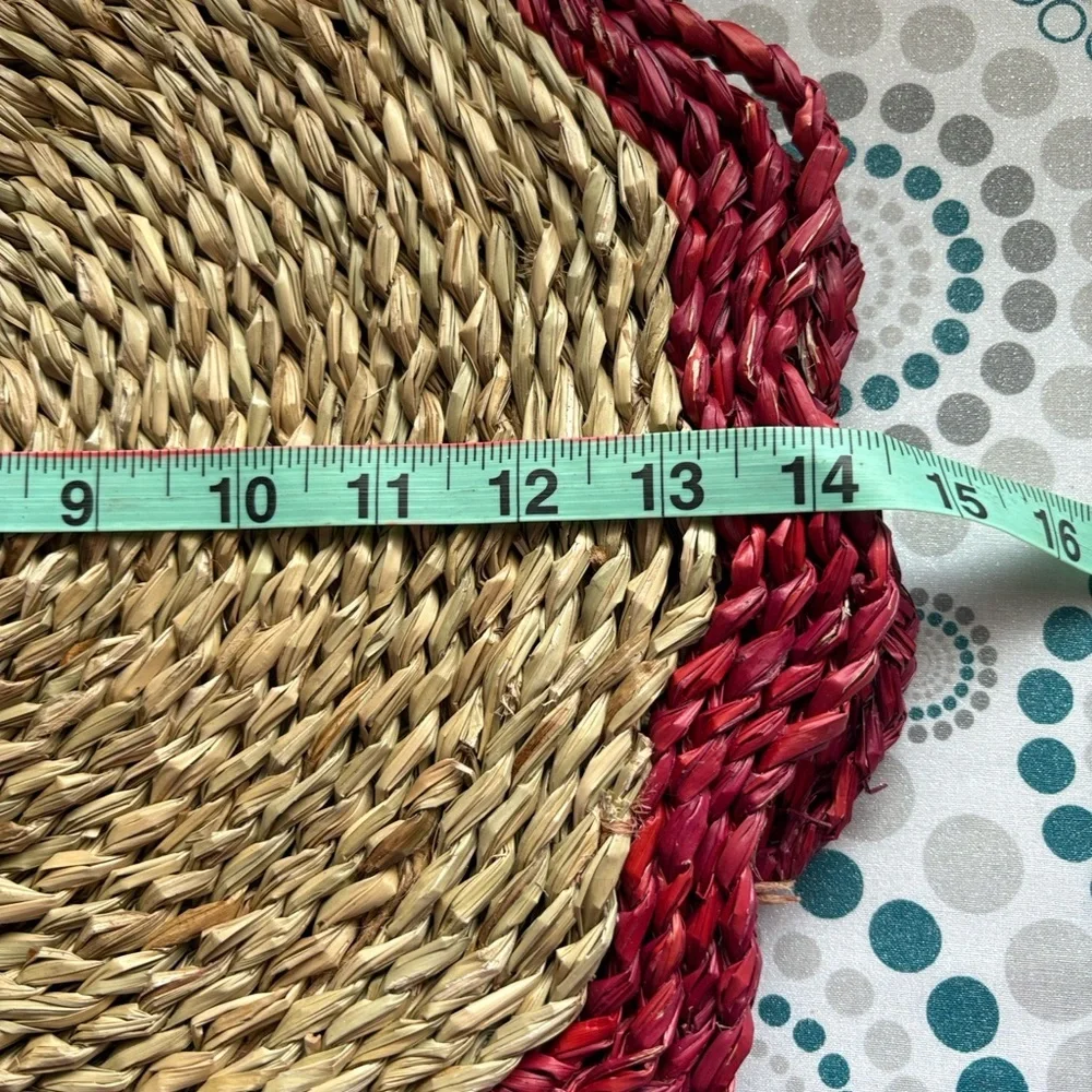 New-4 Trivet -woven bohemian Perfect for outdoor summer Plants 2 Teal 2 Red